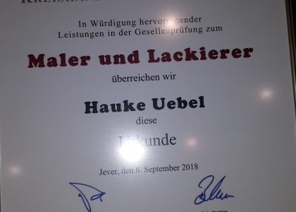 Ausbildung zum Maler und Lackierer