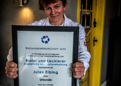 Gesellenprüfung bestanden! - Malerbetrieb Erwin Janßen in Schortens