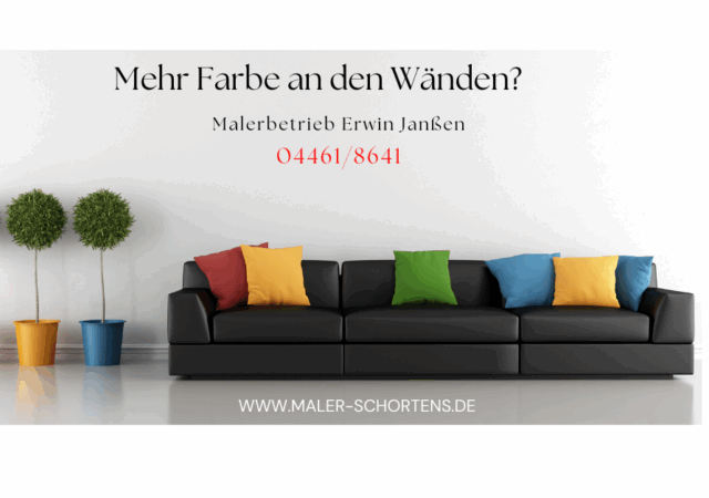 Flyer Mehr Farbe an den Wänden