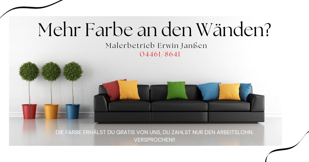 Malerarbeiten: Mehr Farbe an den Wänden in Schortens