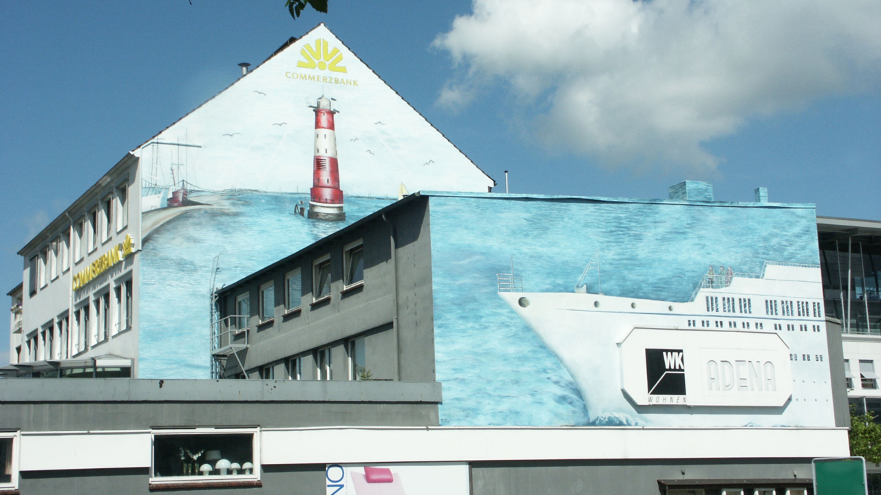 Wilhelmshaven bemalte Hauswand