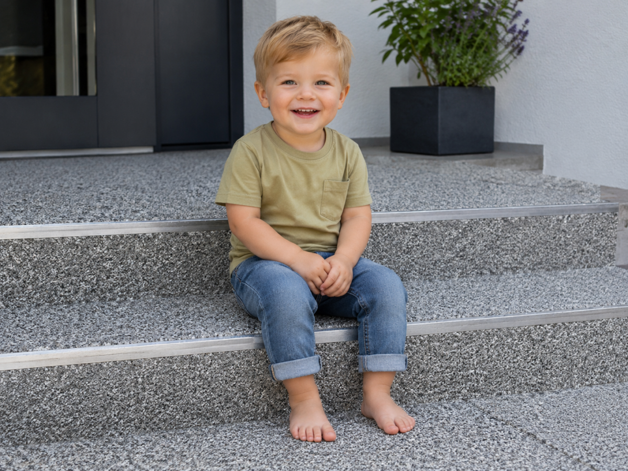 Steinteppich Treppe