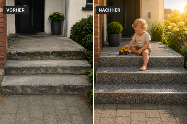 Steinteppich vorher nachher Steinteppich vorher nachher